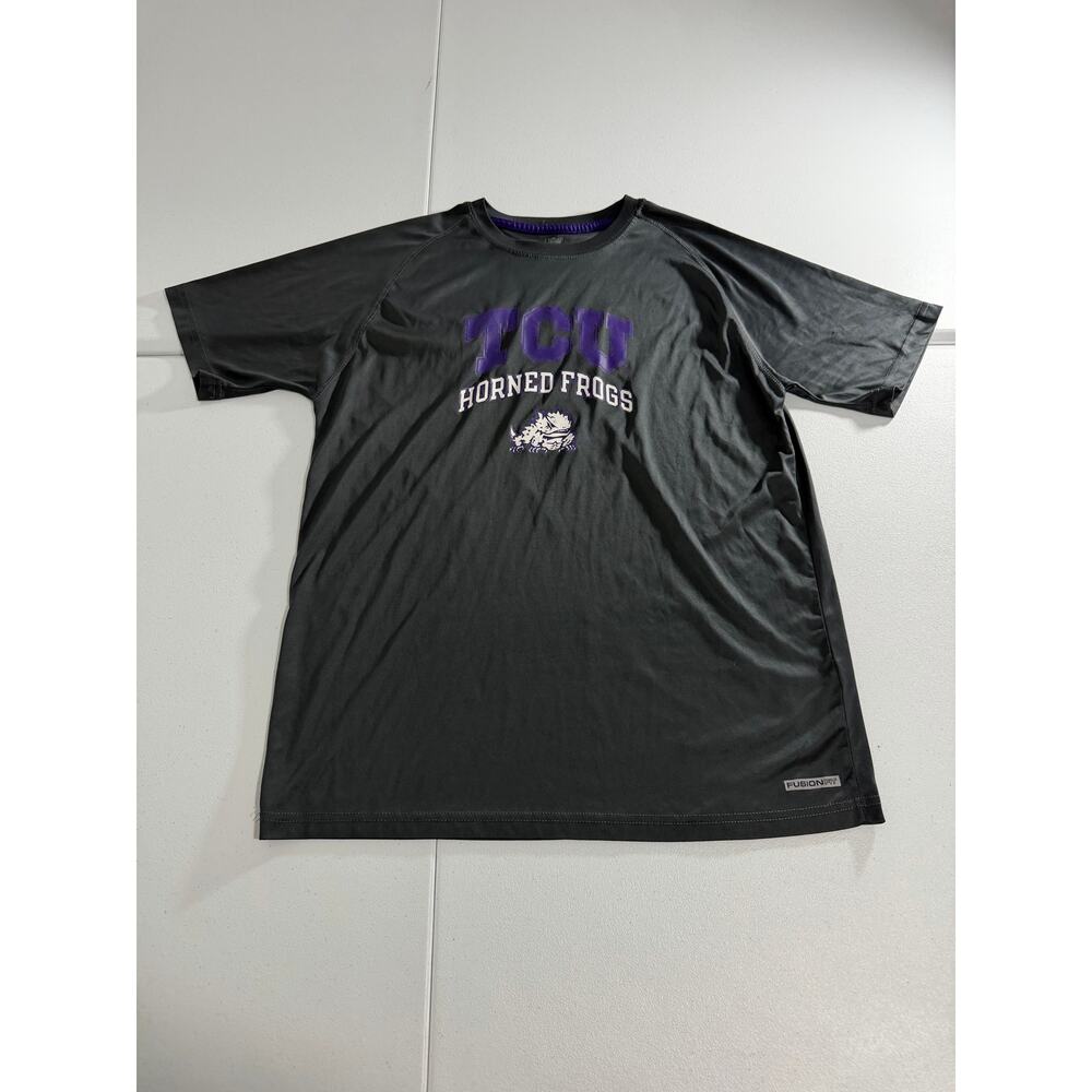 TCU Men’s Atheltic T Shirt Size Large Gray and Purple